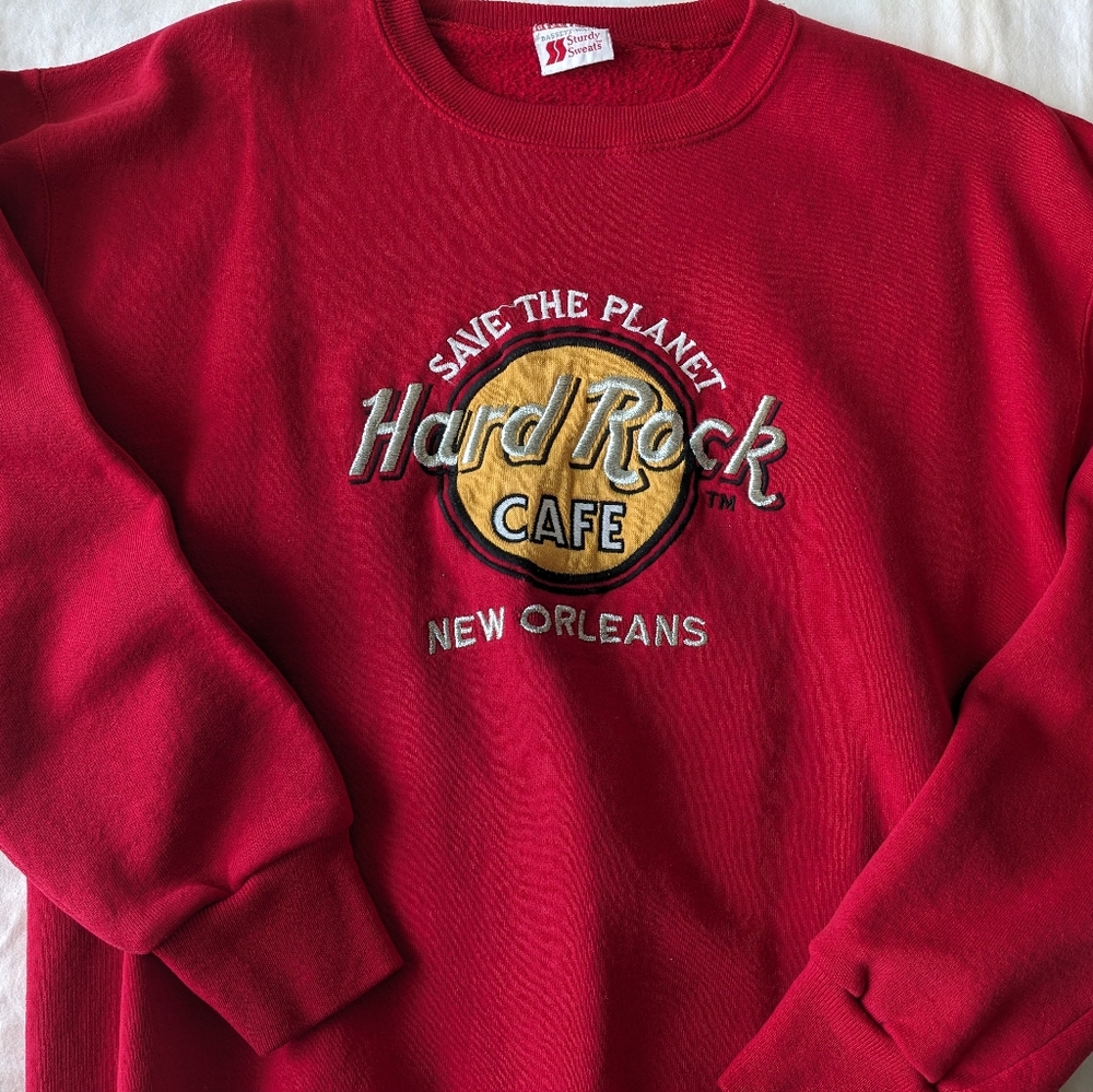 Vintage Hard Rock Cafe Crewneck Sweatshirt (Small) 90s Y2k - Picture 2 of 6